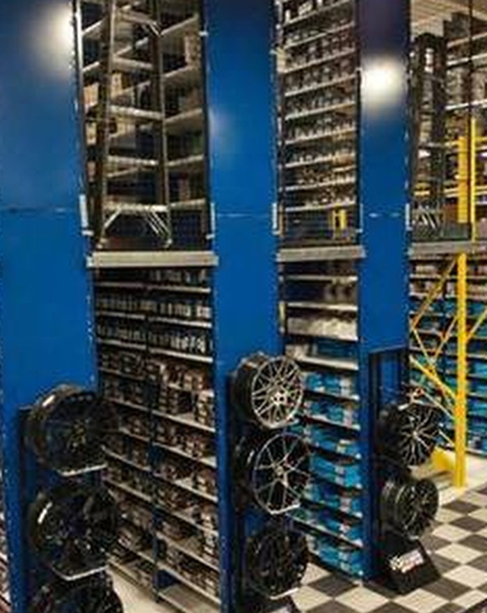 Spare parts shelves